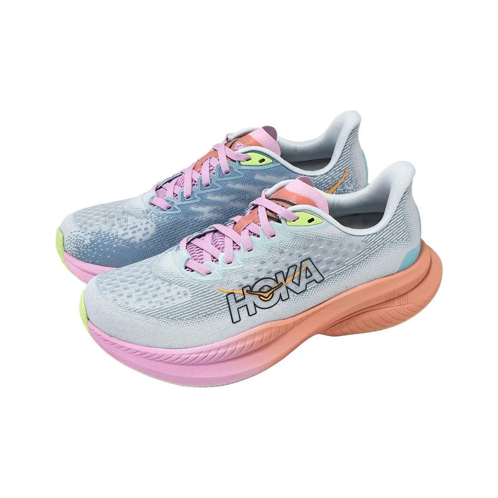 HOKA Running Shoes in Gray, in Pink and Lime - product image from the listing.