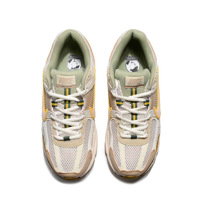 Cream and Olive Nike Air Zoom Vomero 5 Running Shoes - product image from the listing.