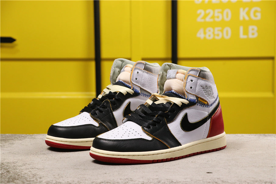 Air Jordan 1 Retro High OG NRG Sneakers White Black Varsity in Red - product image from the listing.