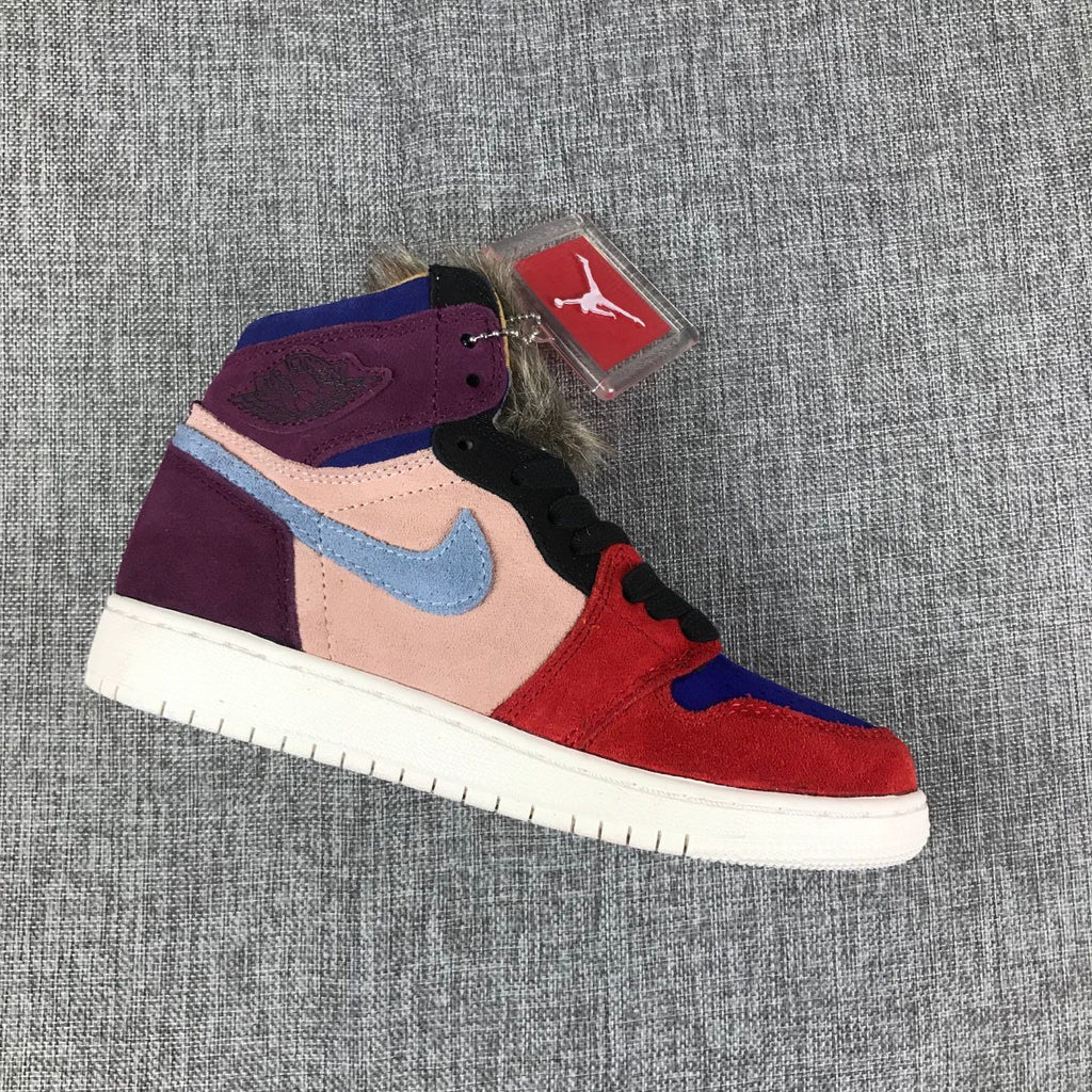 Air Jordan 1 High OG Christmas Sneakers in Red Multicolor - product image from the listing.