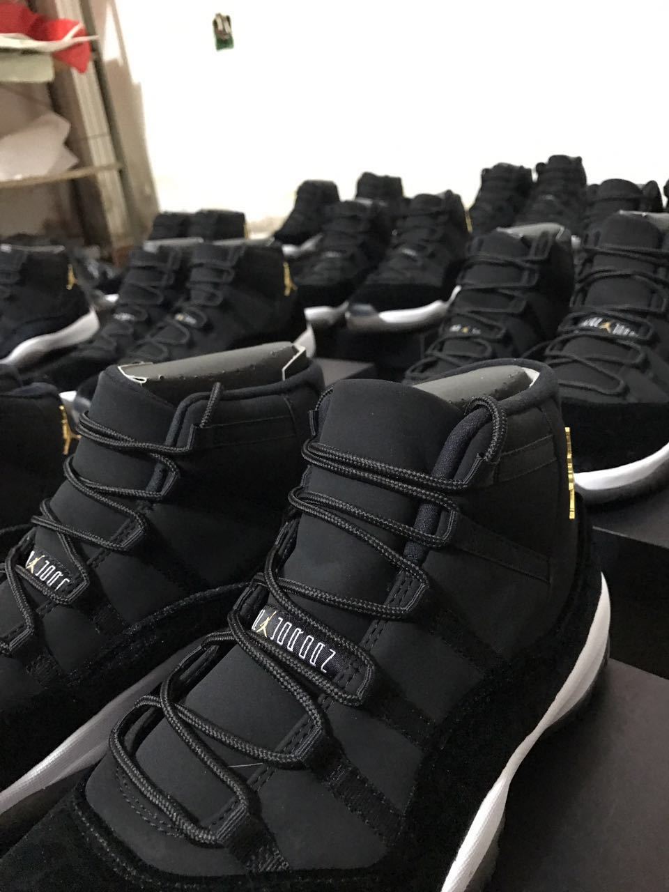 Jordan 11 Black Velvet High-Cut Sneakers - product image from the listing.