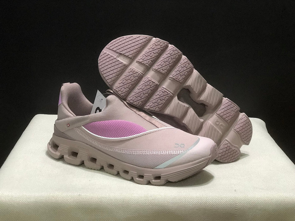 On Cloud 4 Coast Slip-On Trainers Pink/Purple - product image from the listing.