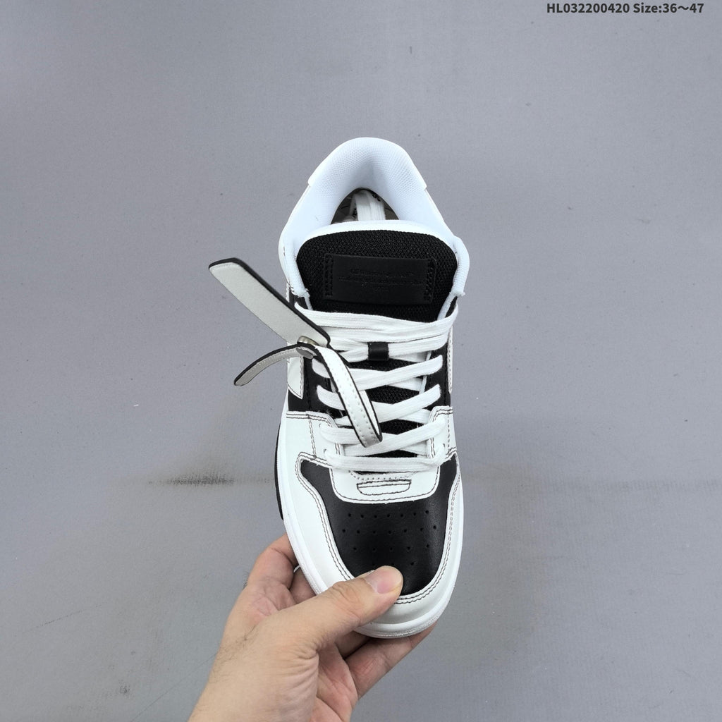 White and Black Off-White Arrows Low-Top Sneakers - product image from the listing.