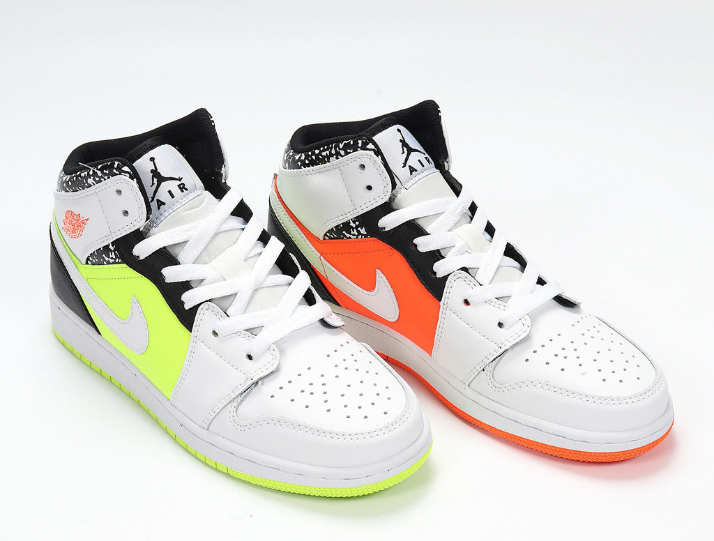 Jordan 1 Low Sneakers in Yellow Orange 554725-870 - product image from the listing.
