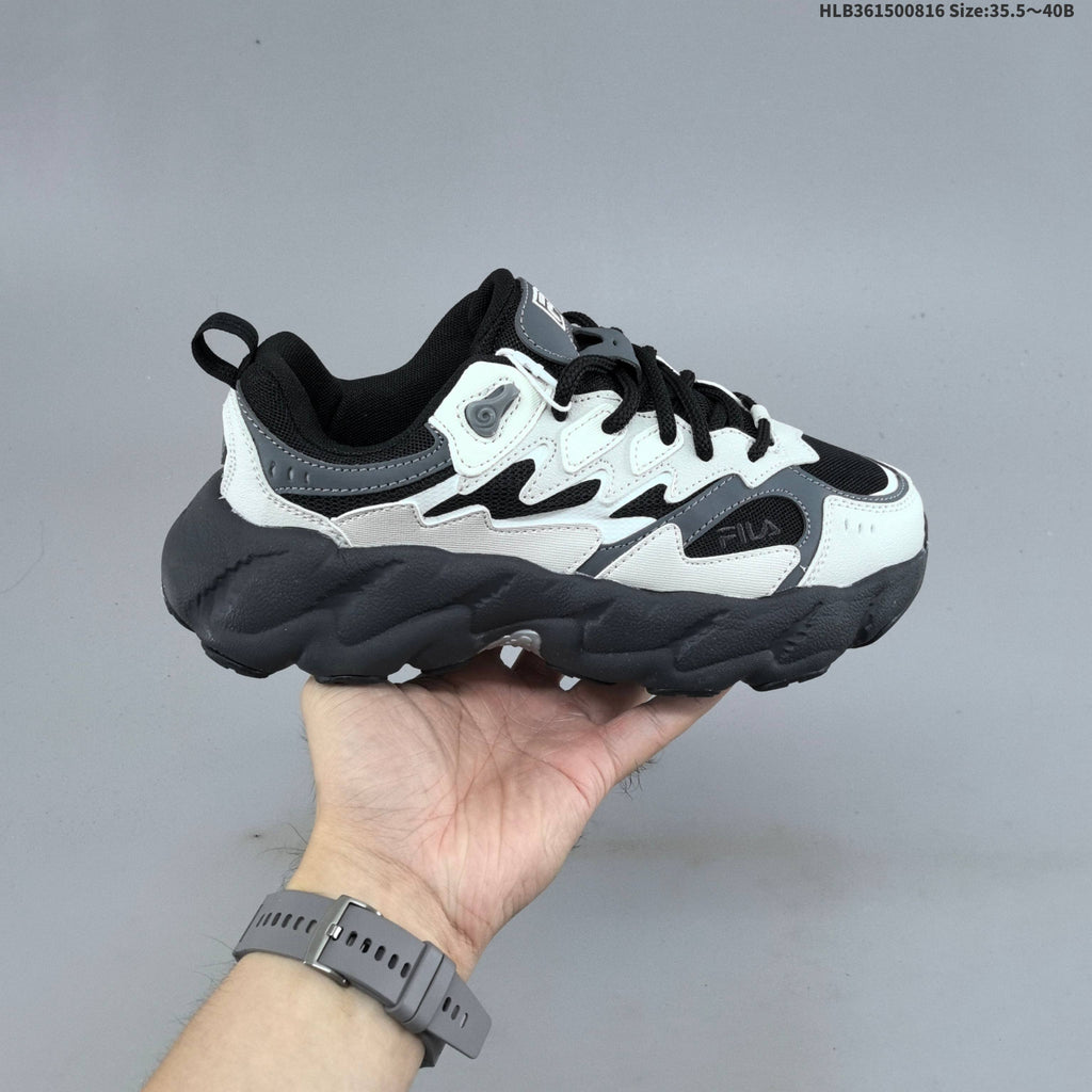 FILA Chunky Low-Top Sneakers in Cream or in Black - product image from the listing.
