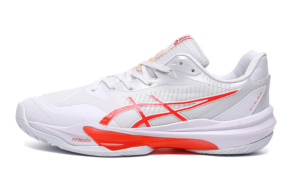 ASICS Sky Elite FF 3 Volleyball Shoes in White Orange - product image from the listing.