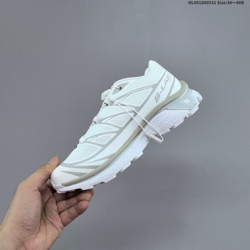 Salomon XT-6 Low-Top Trail Sneakers in White - product image from the listing.