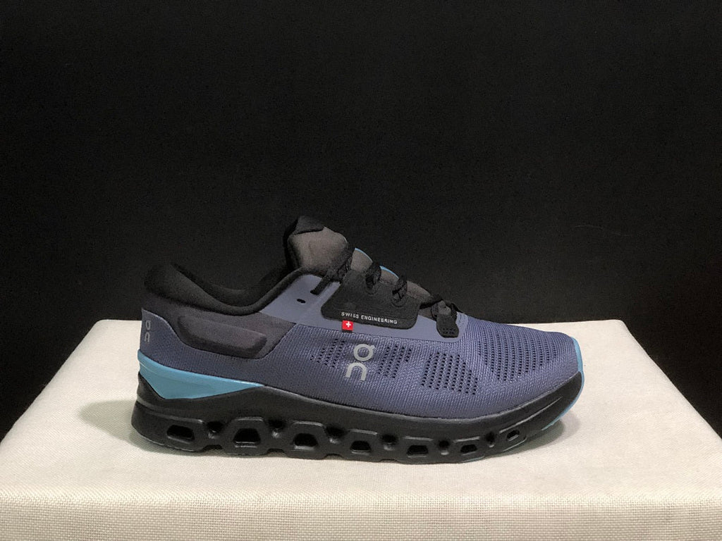 On Cloudstratus 3 Running Shoes, in Black and Blue - product image from the listing.