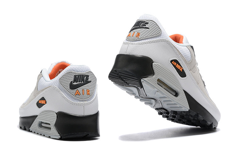 Nike Air Max 90 Sneakers in White Grey Black Orange - product image from the listing.