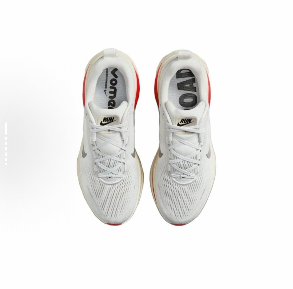 Nike Vomero 18 Running Shoes in White Red HM6803-001 - product image from the listing.
