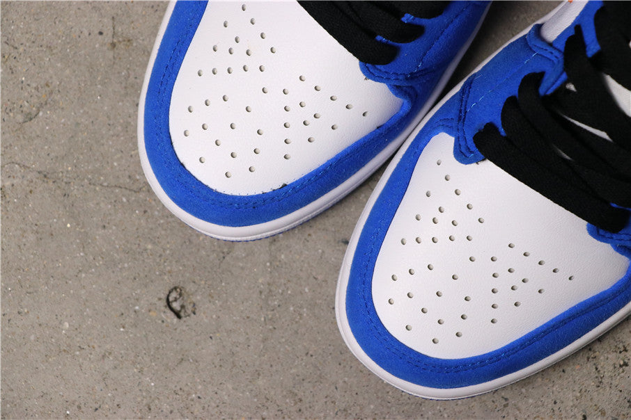 Jordan 1 High Sneakers in Blue Orange White 852542-146 - product image from the listing.