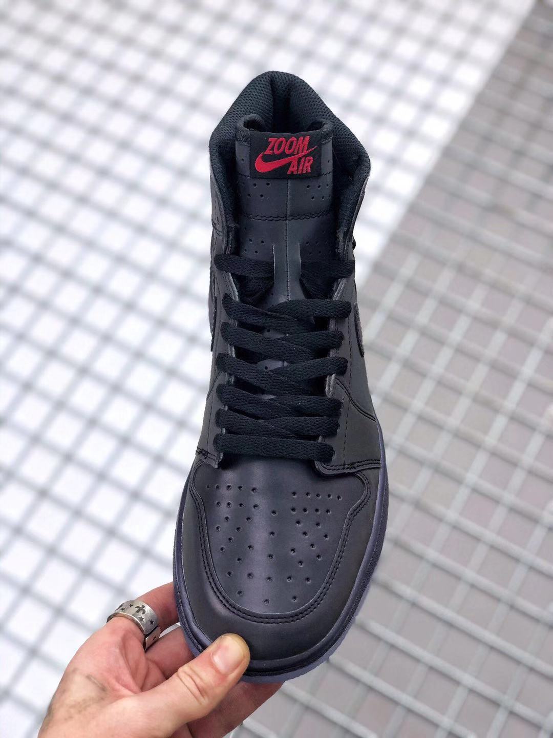 Air Jordan 1 High Zoom R2T Chameleon Sneakers in Black - product image from the listing.