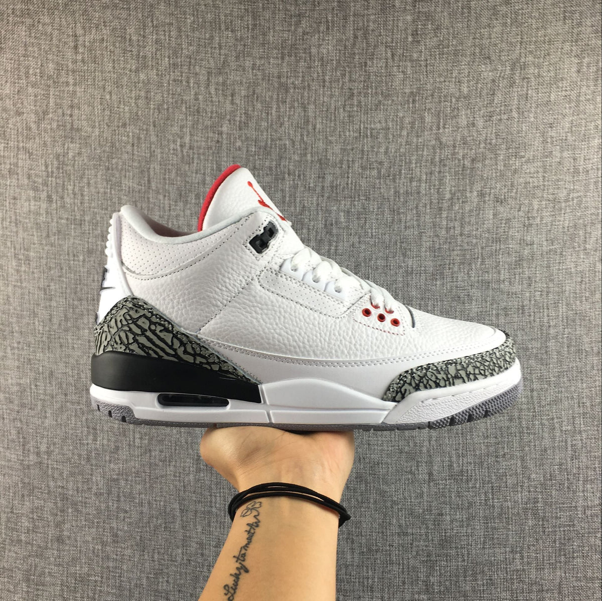 Air Jordan 3 White Cement High-Cut Sneakers - product image from the listing.