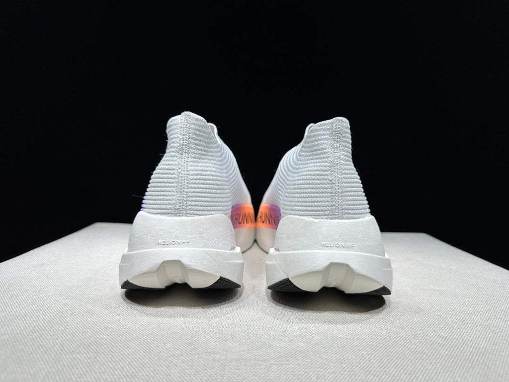 On Cloudboom Strike LS Running Shoes in White Purple - product image from the listing.