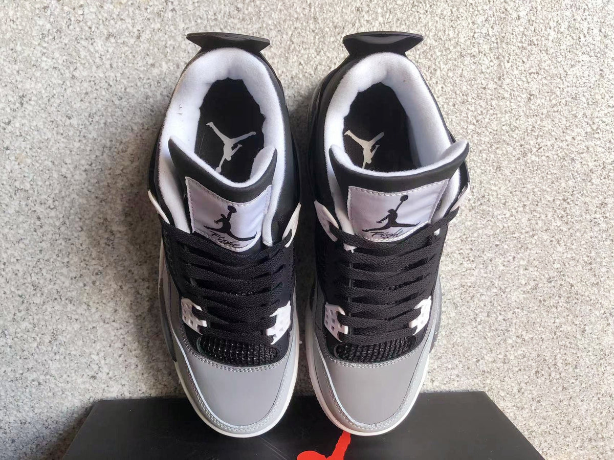 Air Jordan 4 Black Oreo Sneakers in Grey and Black - product image from the listing.