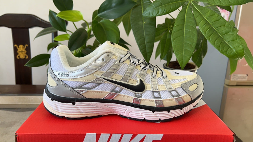 Nike P-6000 Trainers, Sail and Gray, FV6603-100 - product image from the listing.