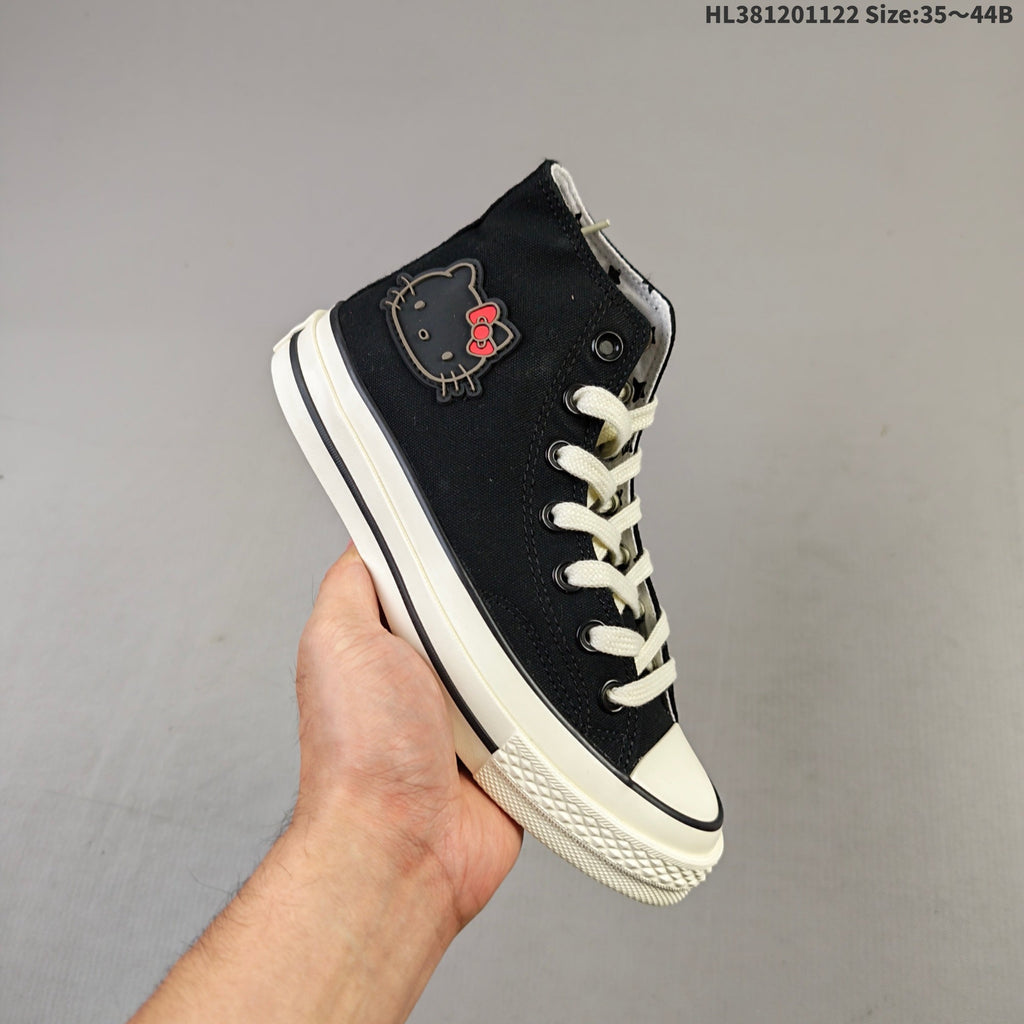 Converse Hello Kitty Black High-Cut Sneakers, HL381201122 - product image from the listing.