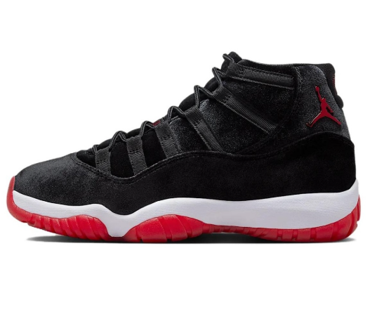 Air Jordan 11 Retro Black Red Basketball Sneakers - product image from the listing.