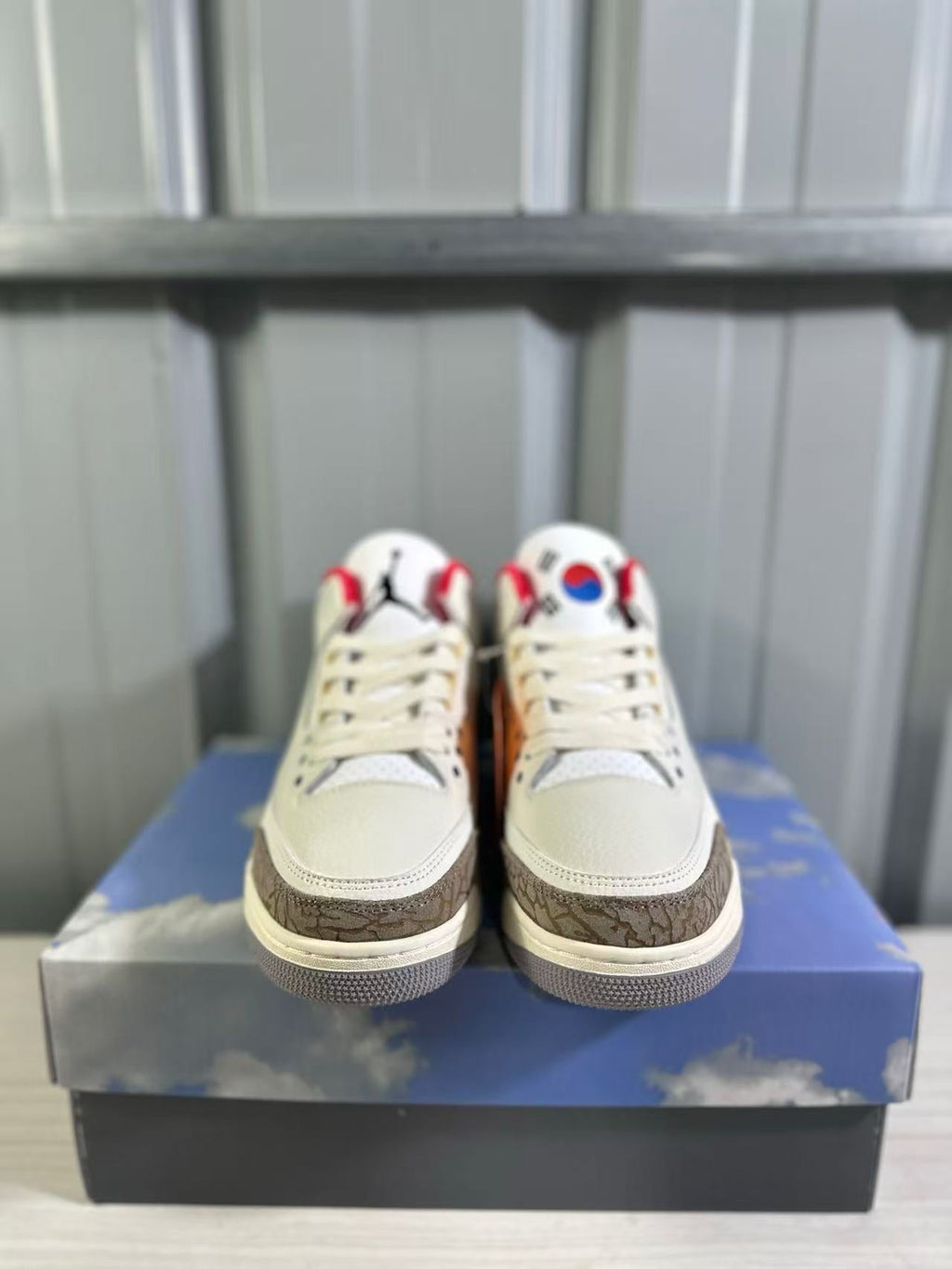 Air Jordan 3 Retro White Sport Royal Sneakers - product image from the listing.