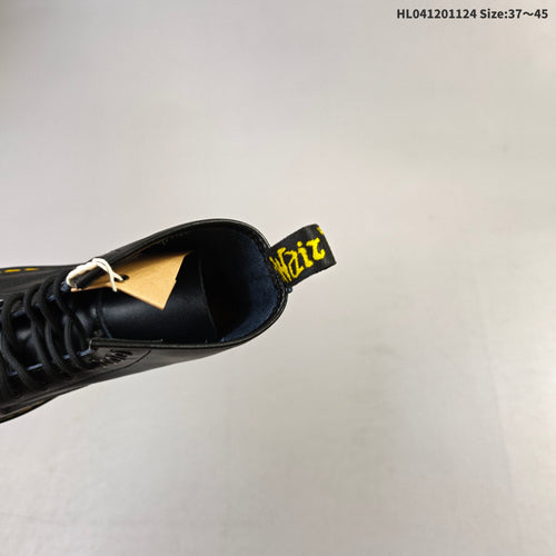 1460 Smooth Black Platform Lace-Up Boots by Dr. Martens - product image from the listing.