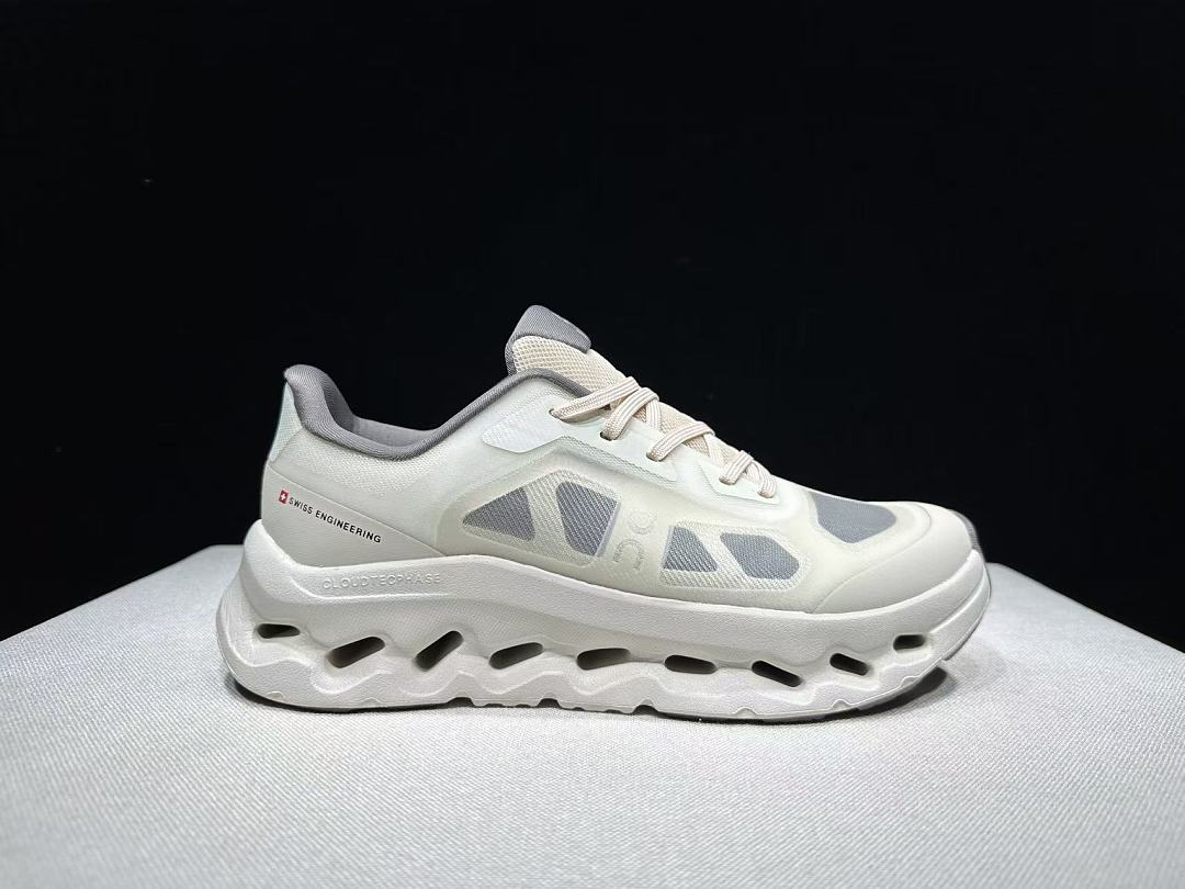 Ivory and Gray On Cloudtilt Remix Sneakers - product image from the listing.