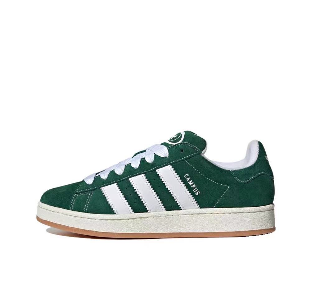 Adidas Campus Sneakers in Green and White HO3472 - product image from the listing.