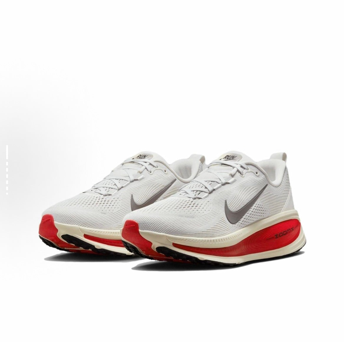 Nike Vomero 18 Running Shoes in White Red HM6803-001 - product image from the listing.