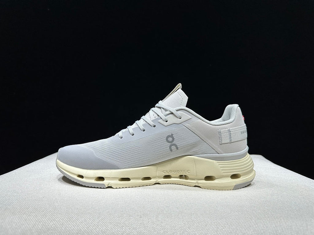On Cloudnova Form 2 Sneakers, in Gray and Cream - product image from the listing.
