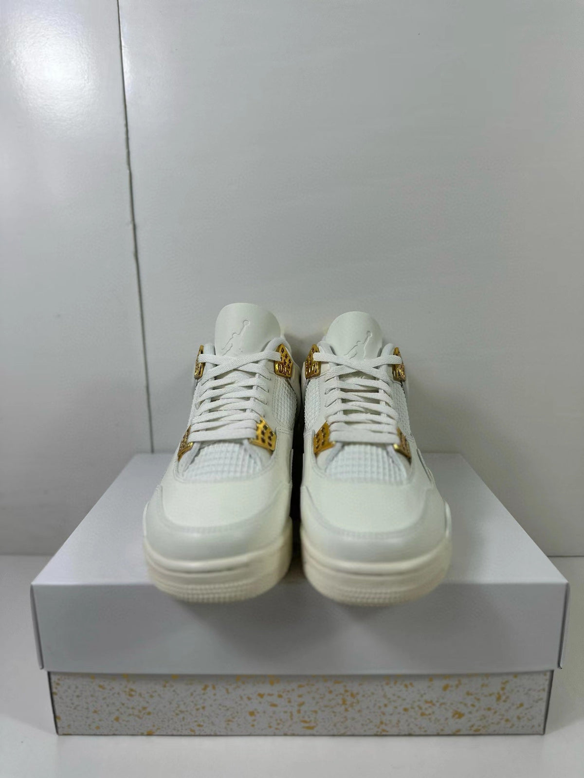 Air Jordan 4 Metallic Gold Sneakers White AQ9129-170 - product image from the listing.