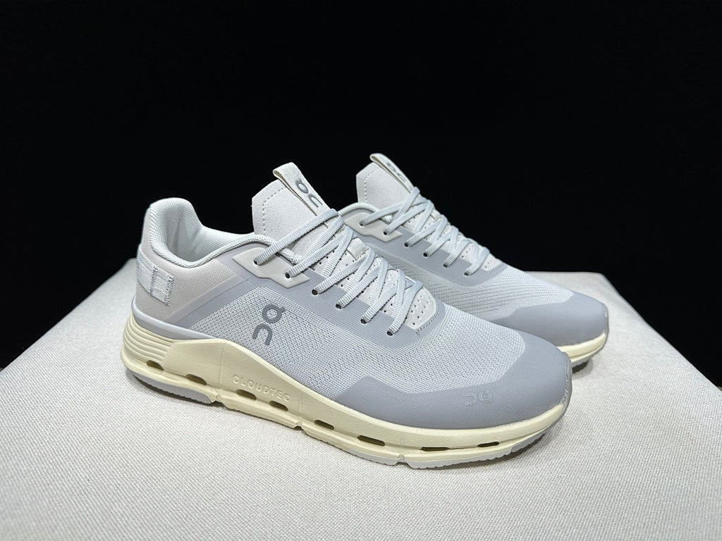 On Cloudnova Form 2 Sneakers, in Gray and Cream - product image from the listing.