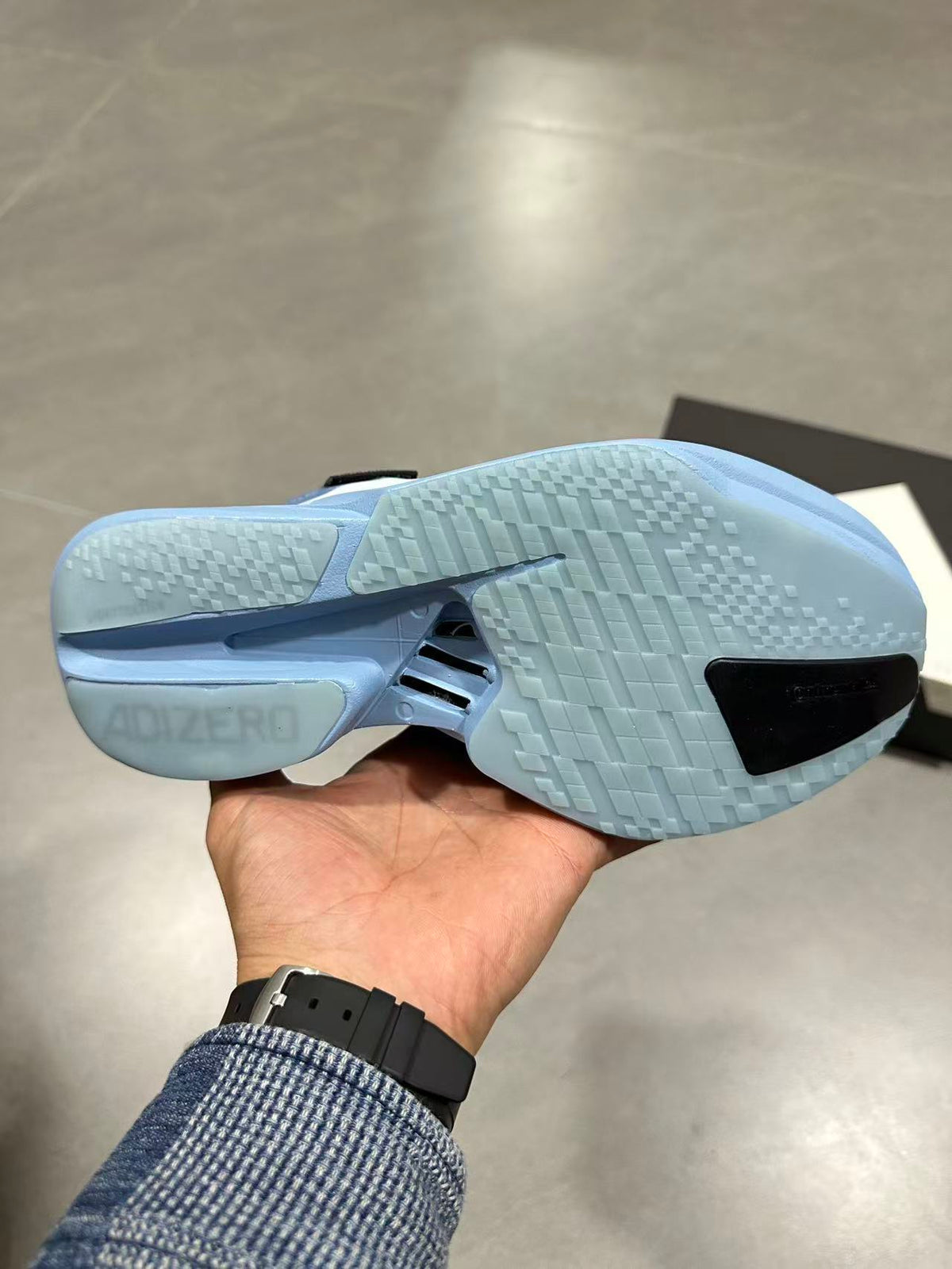 Blue Adidas Lightstrike Pro Running Shoes - product image from the listing.