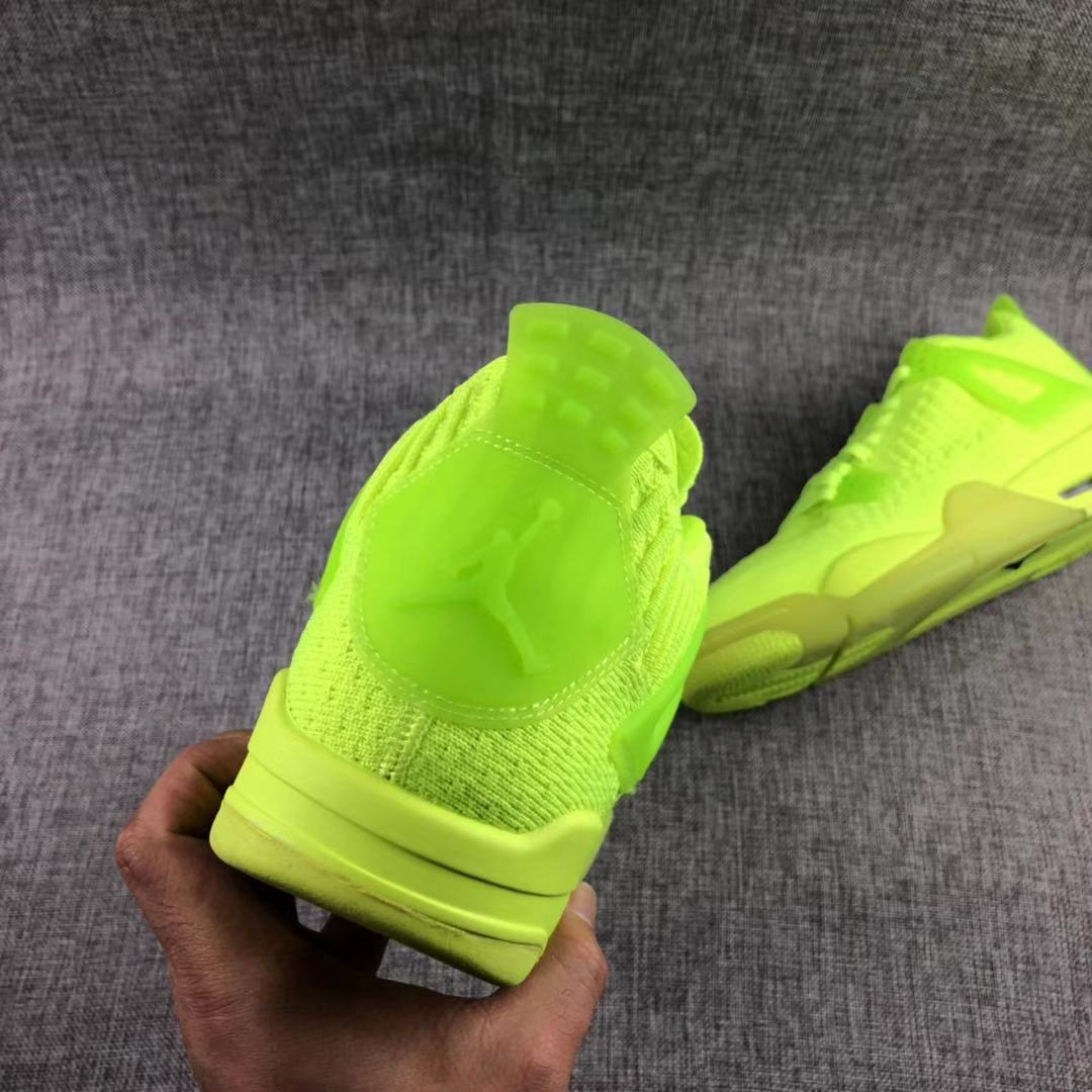 Air Jordan 4 Woven Sneakers Fluorescent Green - product image from the listing.