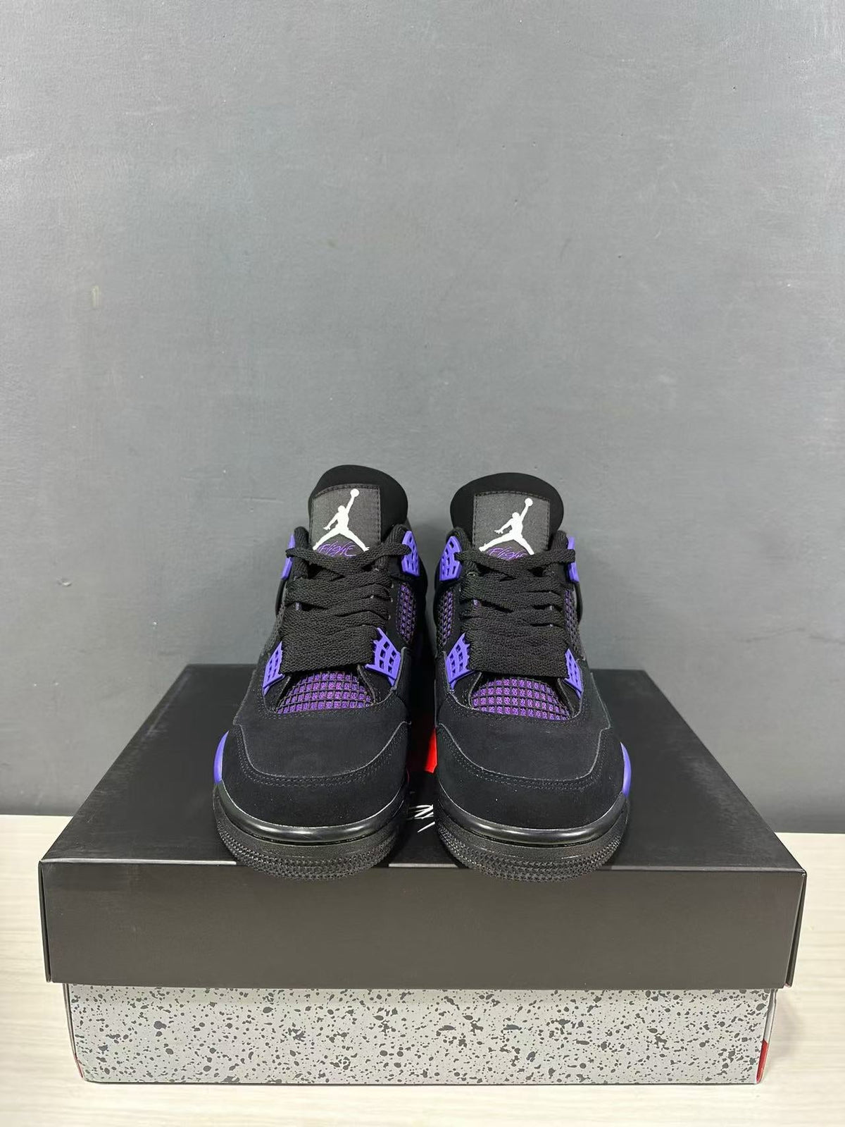 Air Jordan 4 Retro Black Blue Sneakers CT8527-018 - product image from the listing.