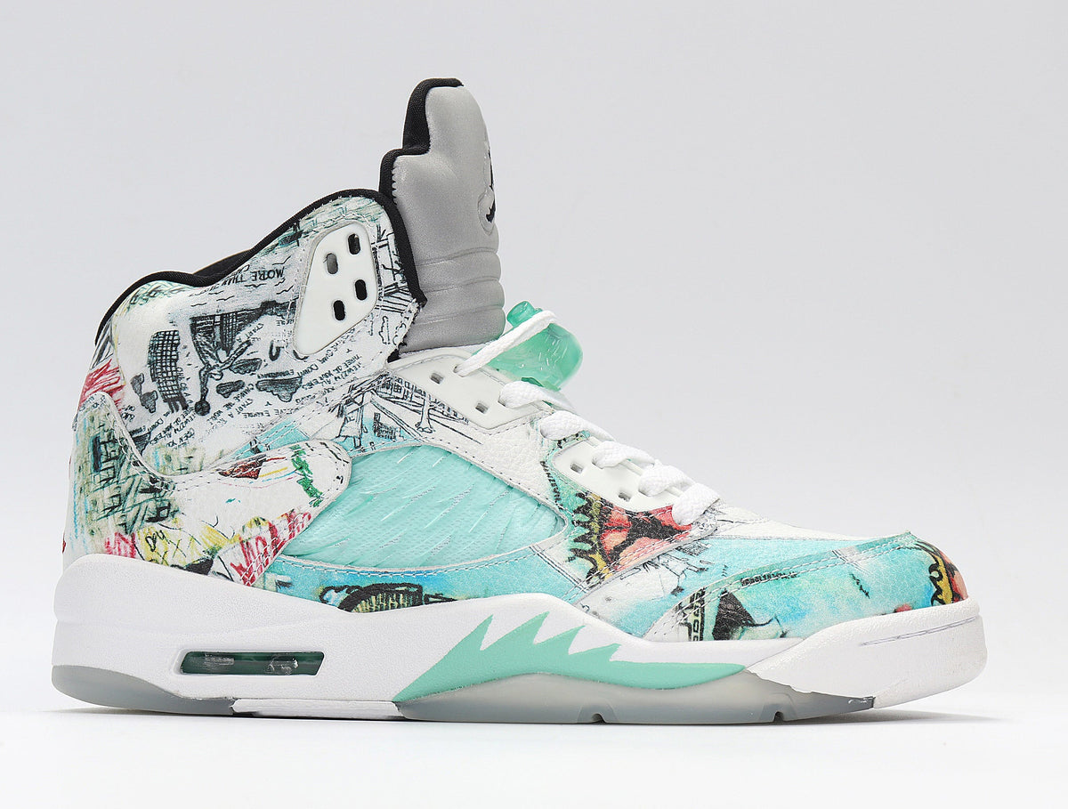 Air Jordan 34 Graffiti Basketball Shoes White Multicolor AV2405-900 - product image from the listing.