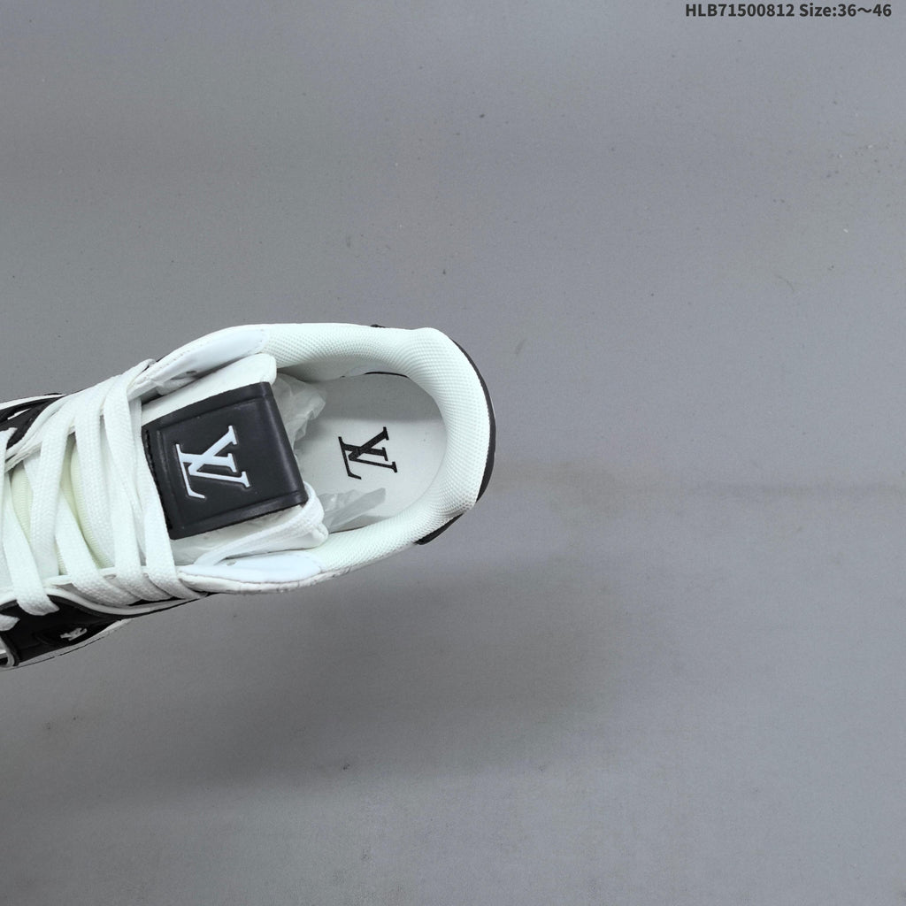 Louis Vuitton Low-Top Sneakers in White and Black - product image from the listing.