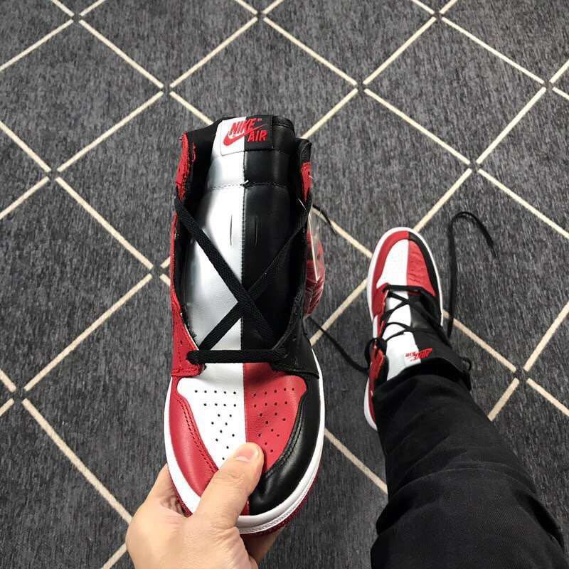Air Jordan 1 High Sneakers in Black Red White - product image from the listing.
