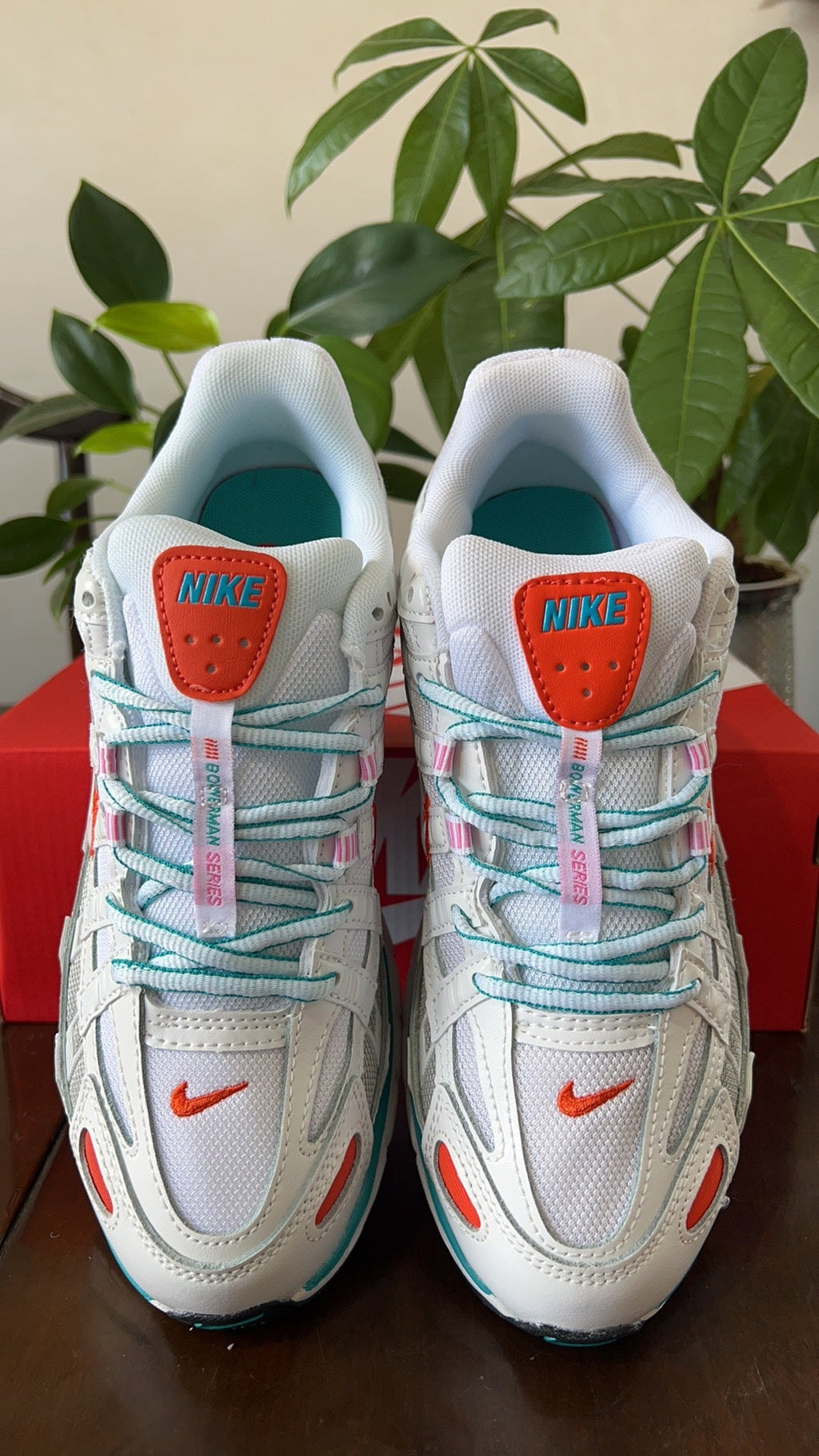 Nike P-6000 Sneakers in White Teal Orange BV1021-105 - product image from the listing.