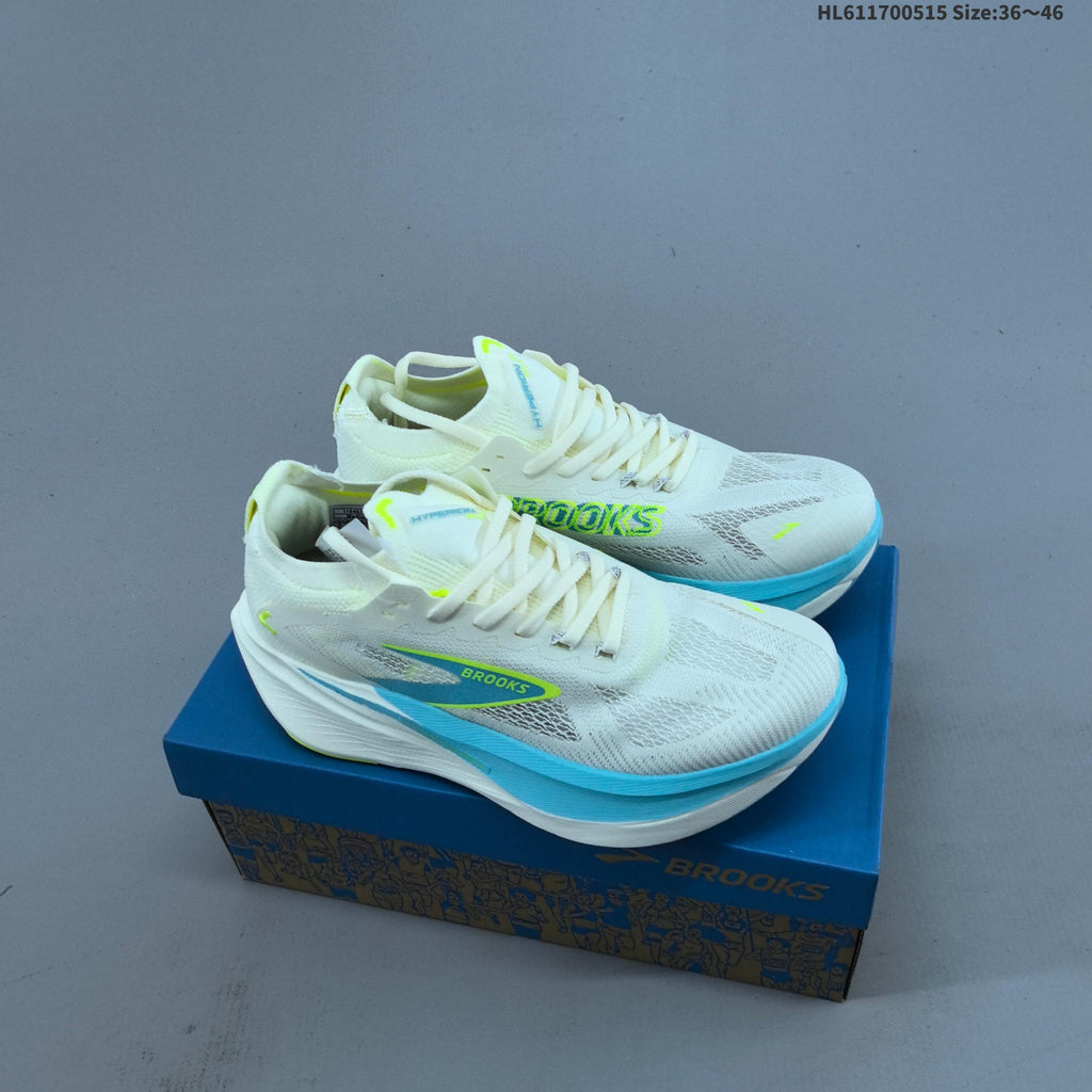 Brooks Hyperion Max 3 Running Shoes, in White Blue - product image from the listing.