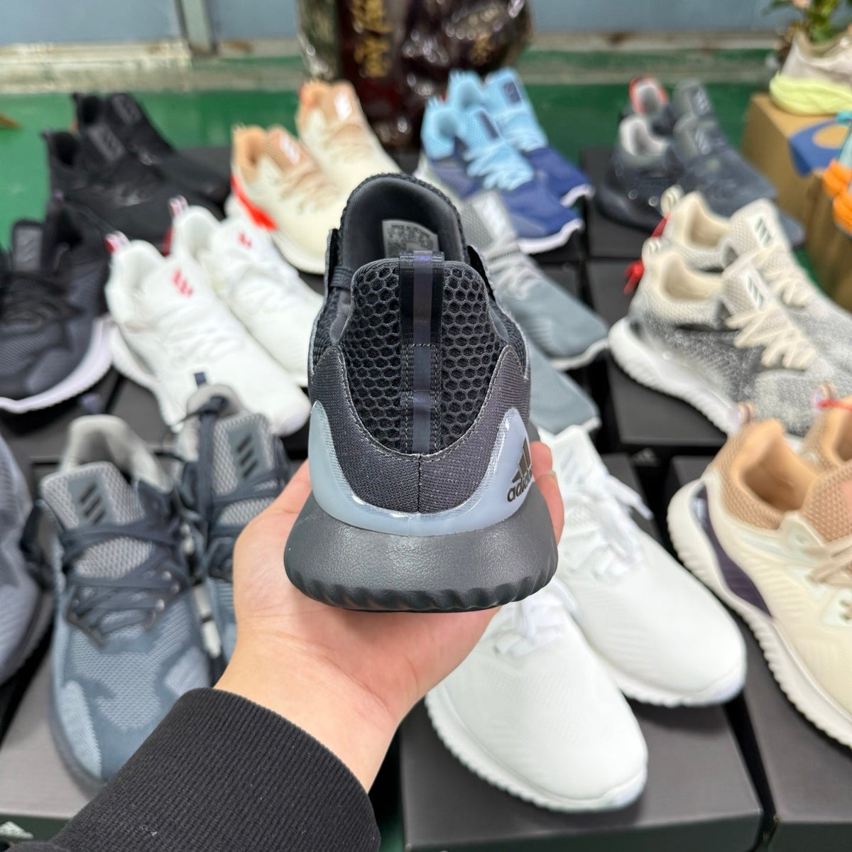 adidas Alphabounce HPC AMS Sneakers in Gray White - product image from the listing.