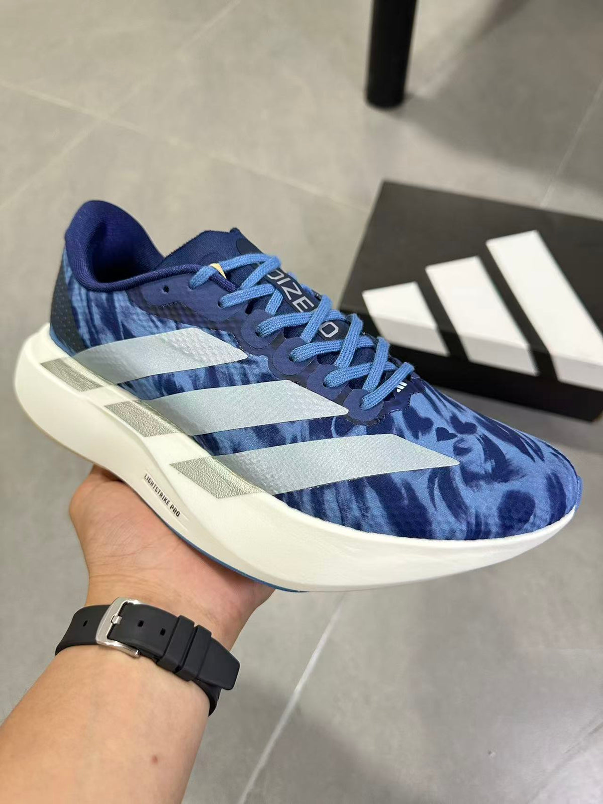 adidas Lightstrike Pro Running Shoes in Blue KI6926 - product image from the listing.