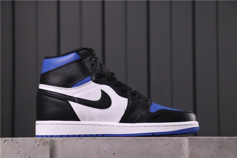 Air Jordan 1 Game Royal High-Top Sneakers in Black Blue White - product image from the listing.