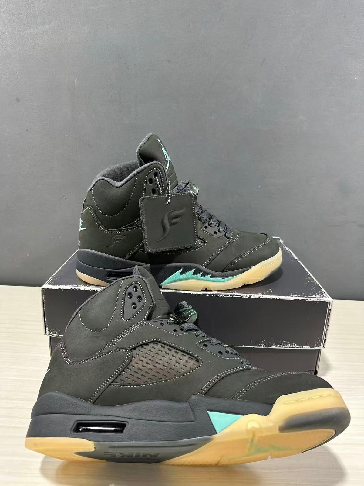 Air Jordan 5 Aqua Black Sneakers IU0734-001 - product image from the listing.
