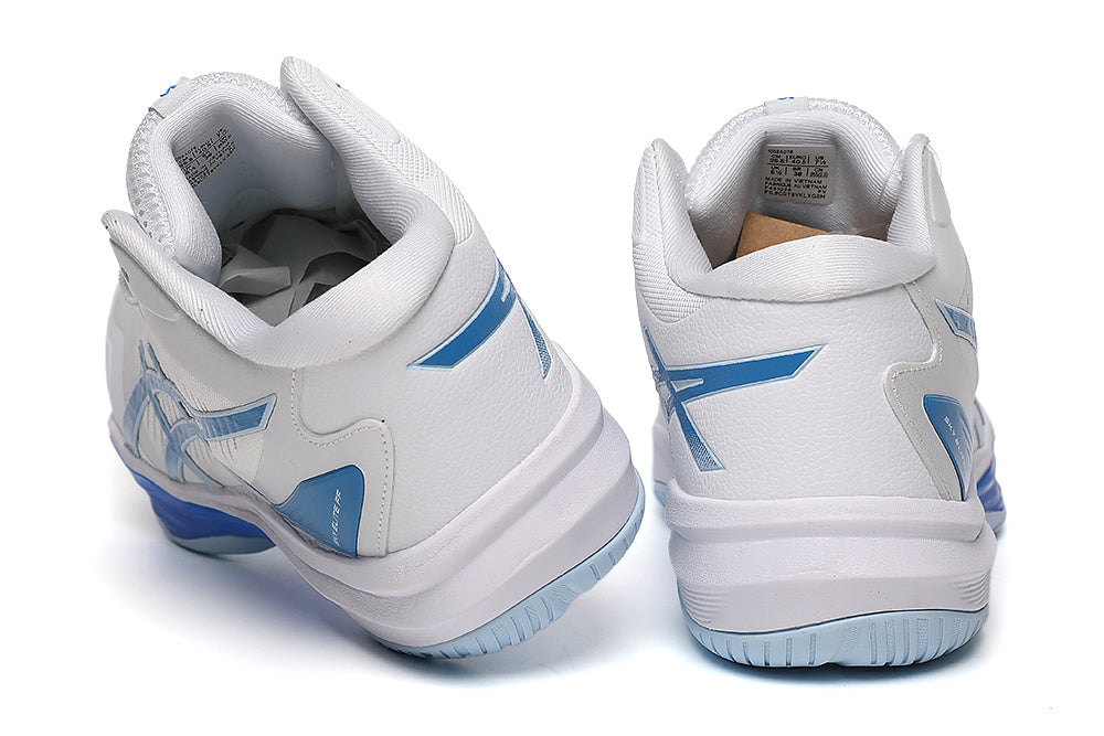 ASICS Sky Elite FF 4 Volleyball Shoes in White Blue - product image from the listing.