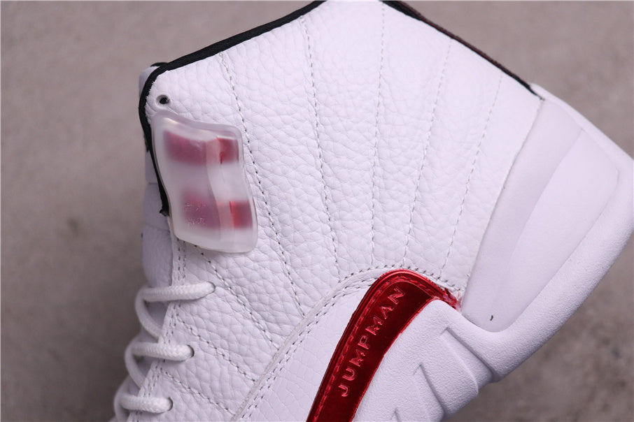 Air Jordan 12 Reverse Flu Game White Red CT8013-106 - product image from the listing.
