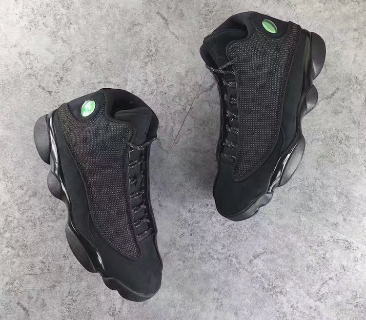 Air Jordan 13 Retro Black Cat Basketball Sneakers in Black - product image from the listing.