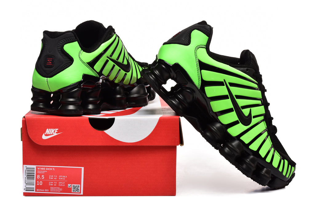 Black and Pink Nike Shox TL Sneakers - product image from the listing.
