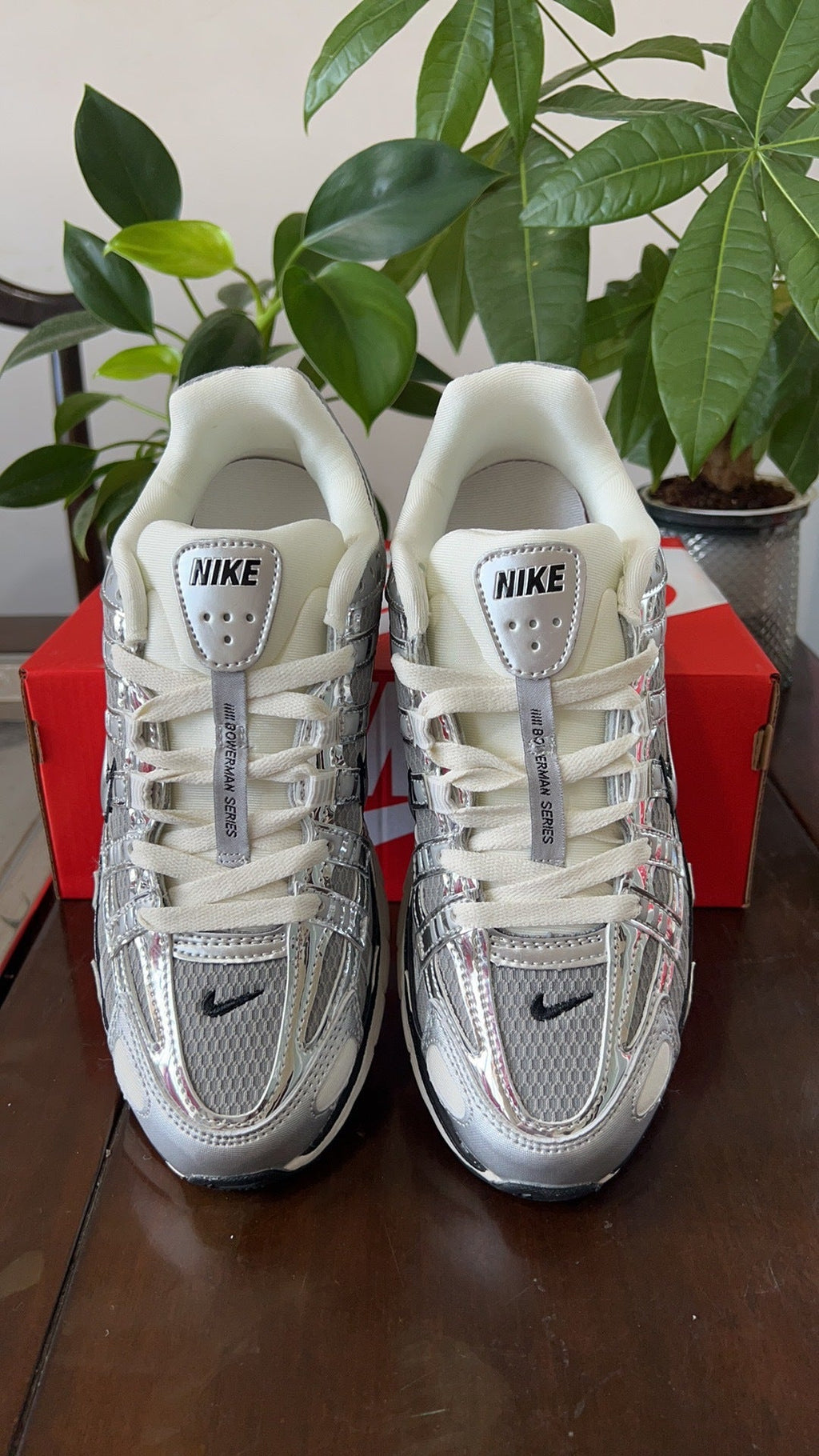 Nike P-6000 Sneakers in White Gray Black CN0149-001 - product image from the listing.