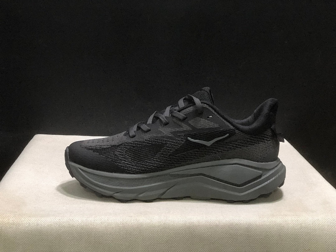 Black HOKA Challenger 8 Trail Running Shoes - product image from the listing.