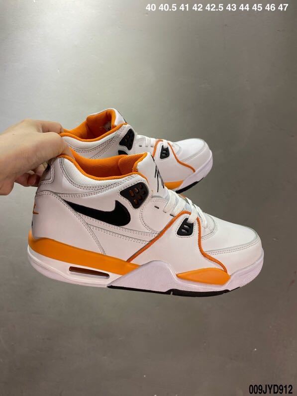 Nike Air Flight 89 Sneakers in White Orange Black - product image from the listing.