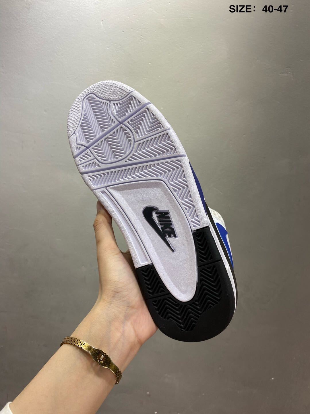 Nike Air Flight 89 Sneakers in White and Royal Blue - product image from the listing.